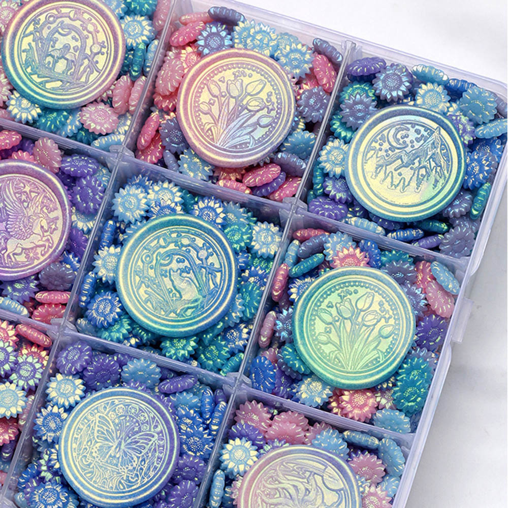 Wax Seal Stamp Kit - 100 adet Karışık Renkli Glitter Rüya