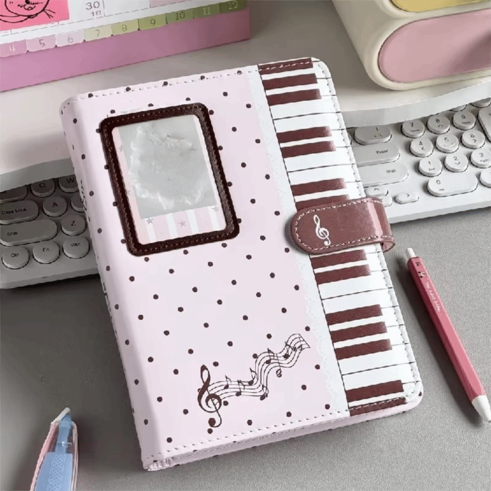 Notebook Dotted A5 - Puantiyeli Piyano Desenli Defter a5 Gevşek