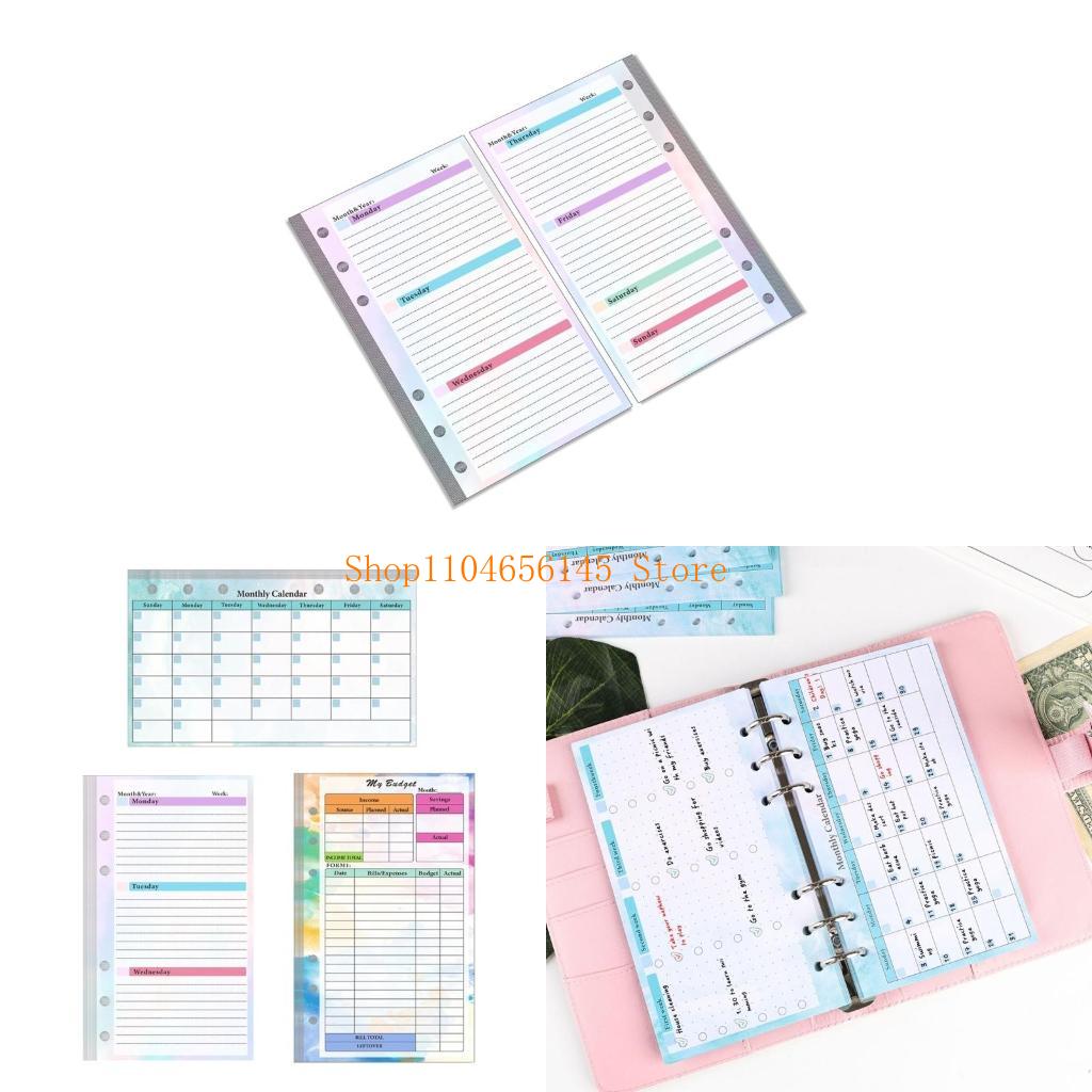 Planner Weekly Budget - Geçici Ciltli Defterler İçin Çizgili Yedek
