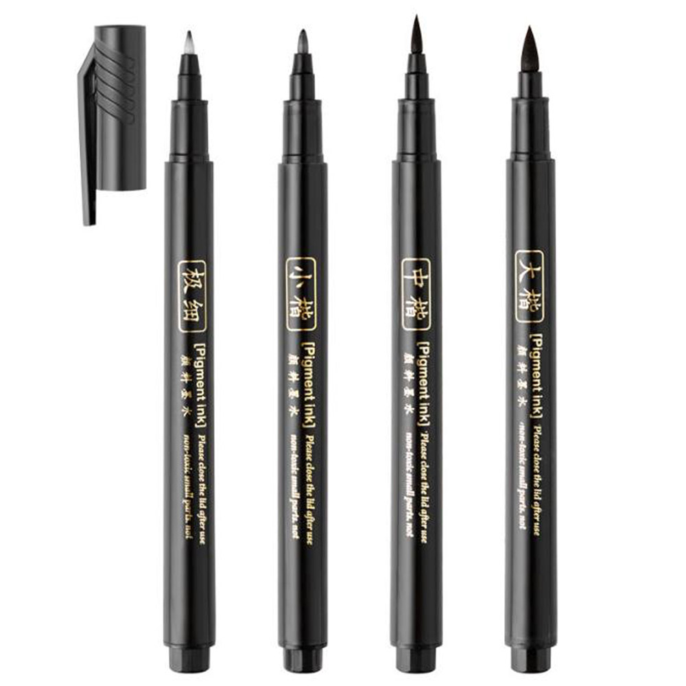 Stationery Warehouse - 4 adet fırça kalem kaligrafi kalemi