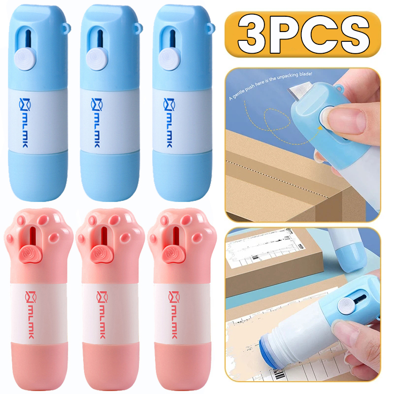 Correction Fluid White - Kutu Açma Bıçağı ile 2'si 1