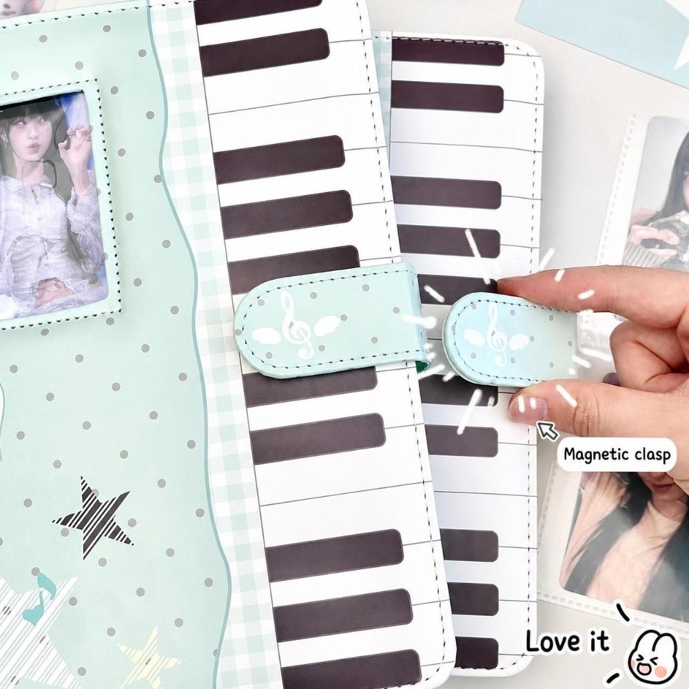 Notebook Dotted A5 - Sevimli Puantiyeli Piyano Desenli Defter a5