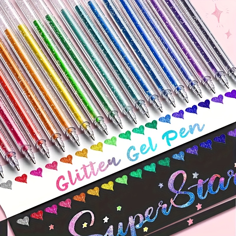 Gel Ink Pen Set - 8/12/18 Parça Özel Simli Jel Kalem